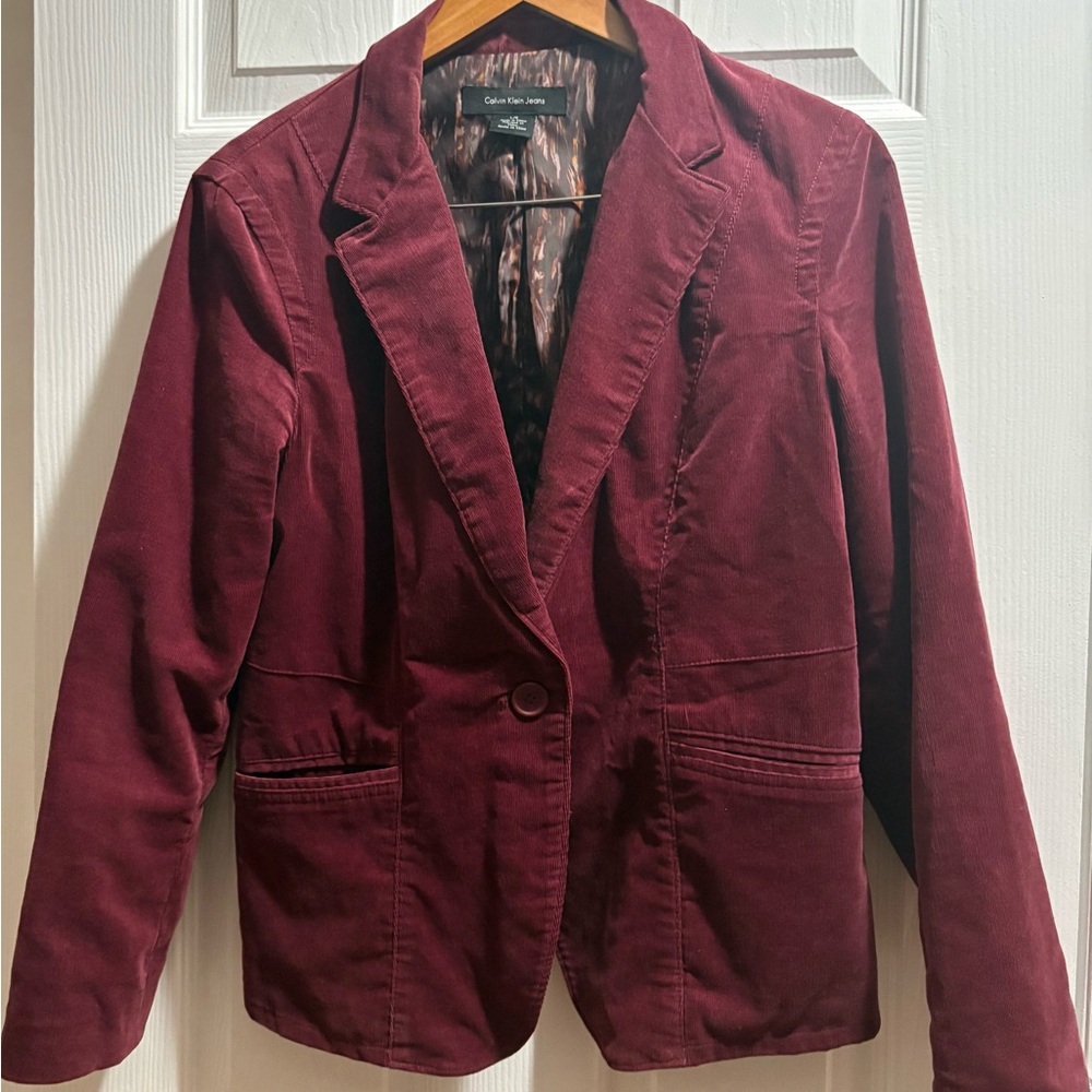 Calvin Klein Jeans Women's Burgundy Blazer